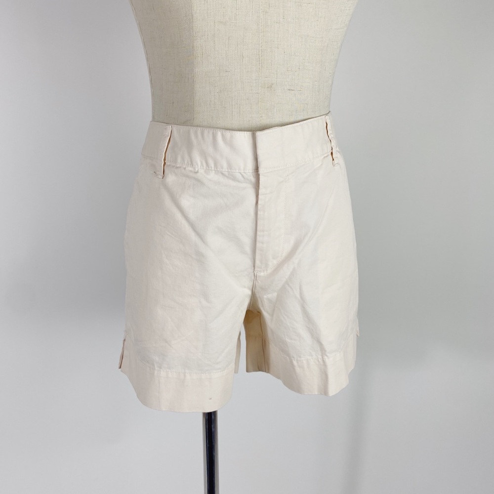 LONDON FOG Chino 4” Inseam Short Cream Ivory Womens 6